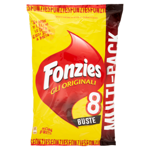 Fonzies Gli Originali Croccantini di Mais al Formaggio Multipack 8 buste - 188g