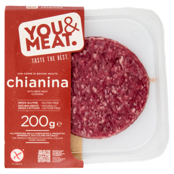 You&Meat Burger con Carne di Bovino Adulto chianina 200 g