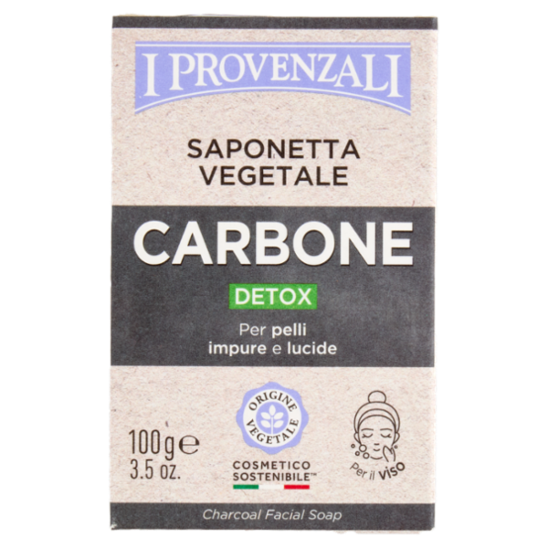 I Provenzali Saponetta Vegetale Carbone Detox 100 g