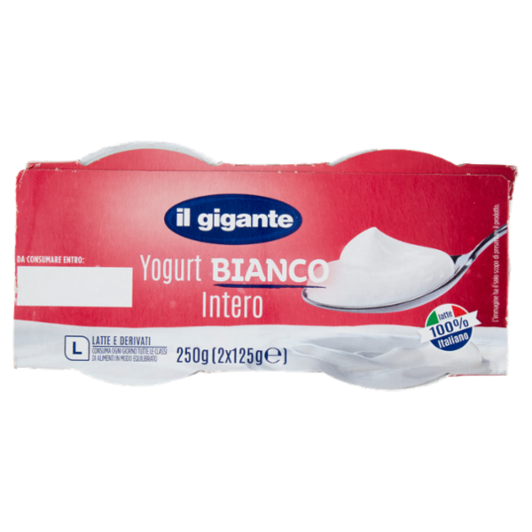 IL GIGANTE Yogurt Bianco Intero 2 x 125 g