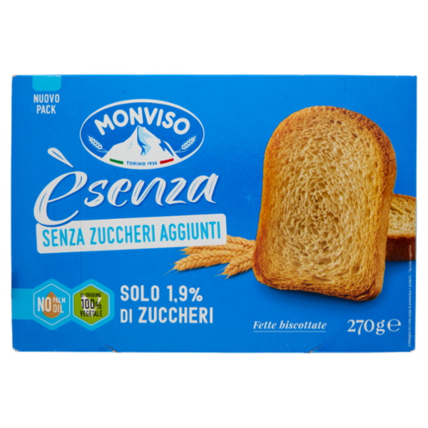 Monviso èsenza Senza Zuccheri Aggiunti Fette biscottate 270 g