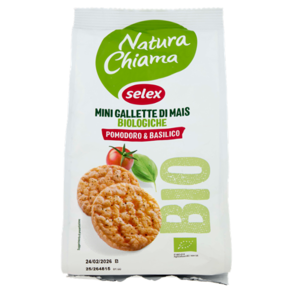 Selex Natura Chiama Mini Gallette di Mais al Pomodoro Biologiche 50 g