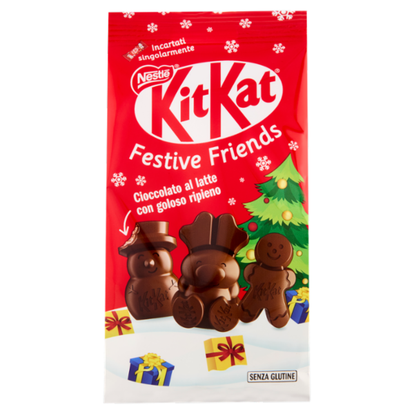 KITKAT Festive Friends Personaggi di Cioccolato al Latte Sacchetto 147g