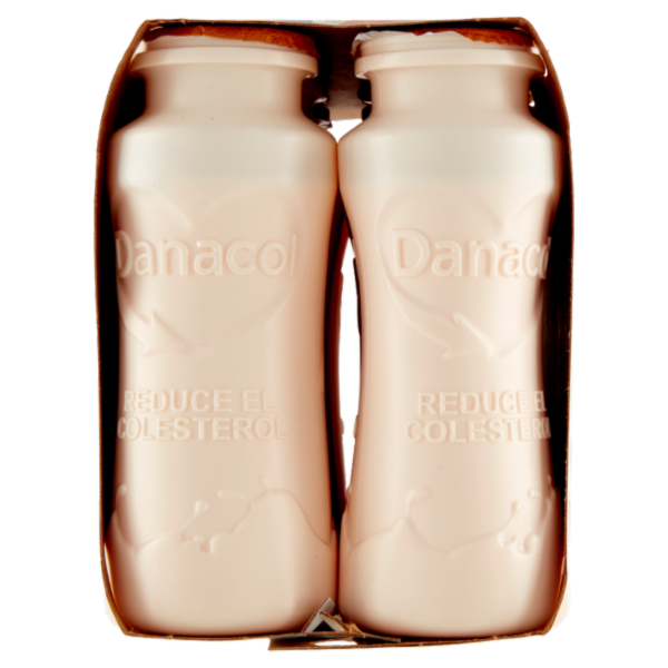 DANACOL Yogurt da bere, Riduce il Colesterolo grazie agli Steroli Vegetali, Pesca Albicocca, 8x100g