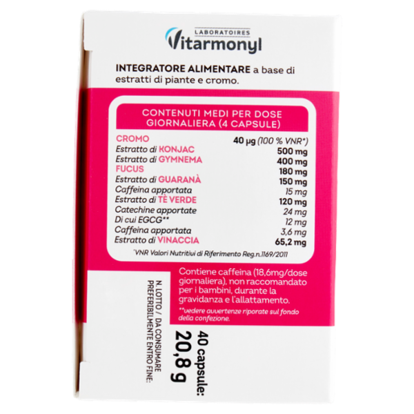 Laboratoires Vitarmonyl Perdere Peso 5 in 1 40 Capsule 20,8 g