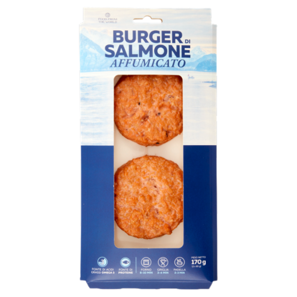 Food From The World Burger di Salmone Affumicato 2 x 85 g