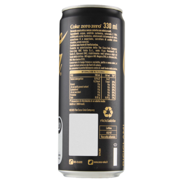 Coca-Cola Zero Caffeina Zero Zuccheri Can 33 cl