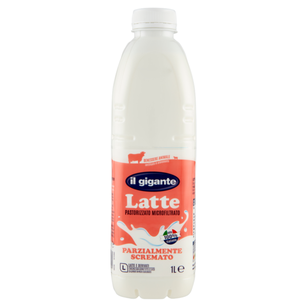 IL GIGANTE Latte Pastorizzato Microfiltrato Parzialmente Scremato 1 L