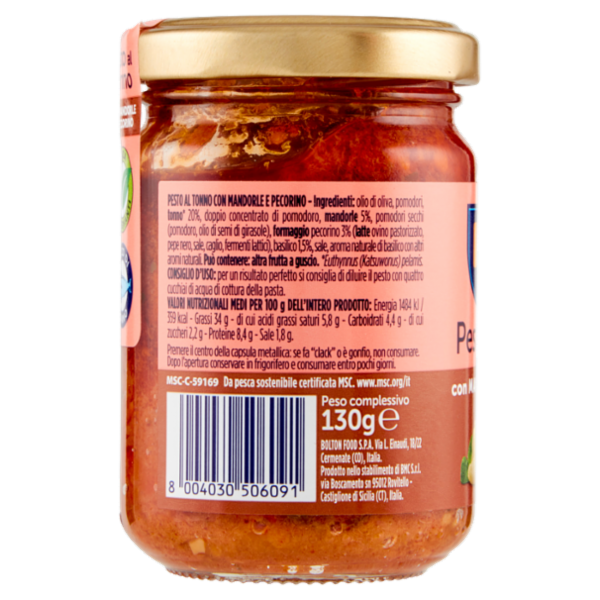 Rio mare Pesto al Tonno con Mandorle e Pecorino 130 g
