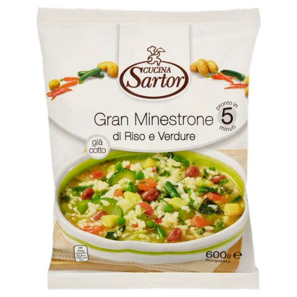 Cucina Sartor Gran Minestrone di Riso e Verdure Surgelato 600 g
