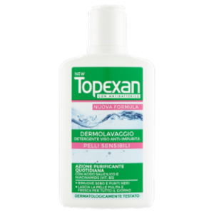 New Topexan Con Antibatterico Dermolavaggio Detergente Viso Anti-Impurità Pelli Sensibili 150 Ml
