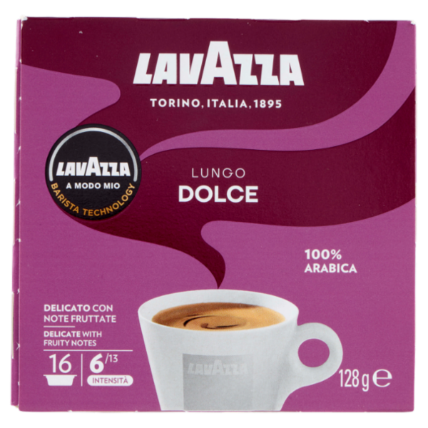 Lavazza A Modo Mio Lungo Dolce 16 Capsule 128 g