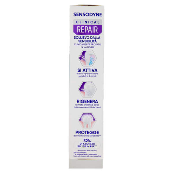 Sensodyne Clinical Repair Pulizia Profonda,inizia a riparare i Denti Sensibili in 2 min*,Menta,75ml