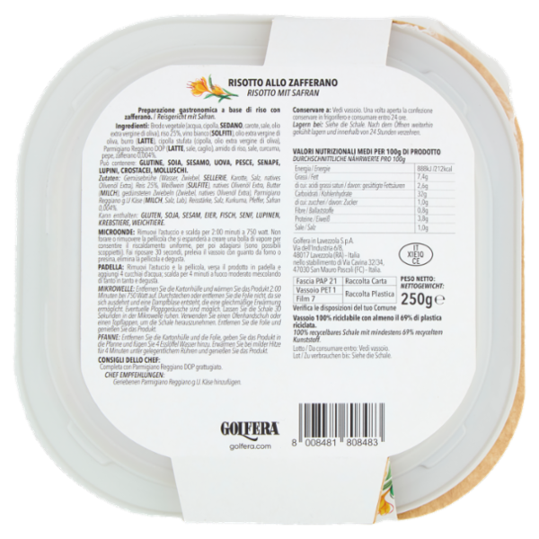 Golfera Ben Fatto Risotto allo Zafferano 250 g