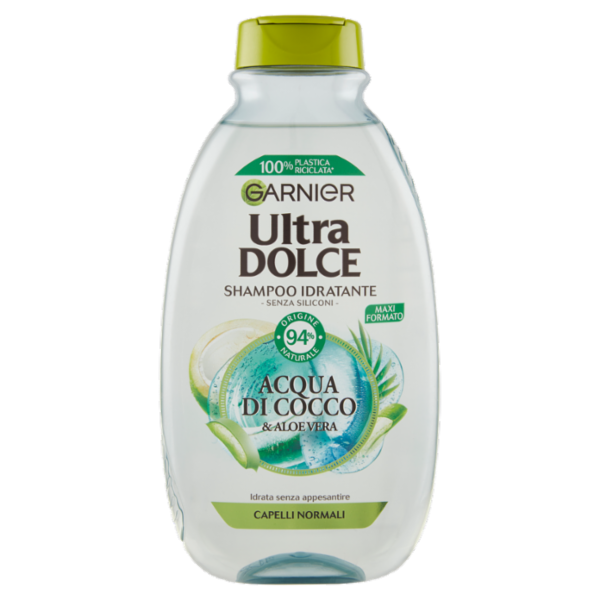 Garnier Ultra Dolce Shampoo Acqua di Cocco & Aloe Vera per capelli ruvidi e disidratati 300 ml