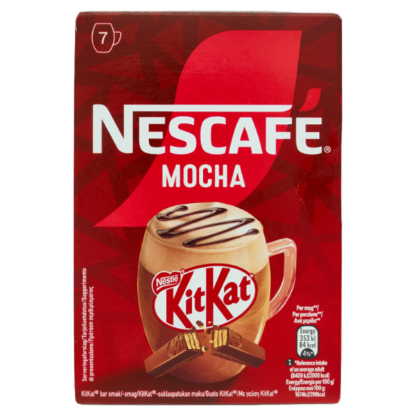 NESCAFÉ KitKat Mocha Caffè Solubile con Latte e Cacao 7 Bustine 21g