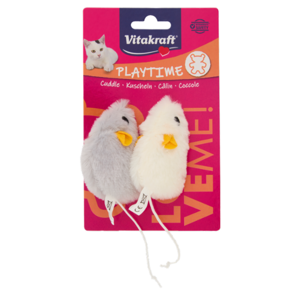 Vitakraft Playtime Topolini in peluche 2 pz