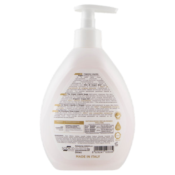 Naturaverde Natural Beauty Argan Sapone Liquido Nutriente 500 ml