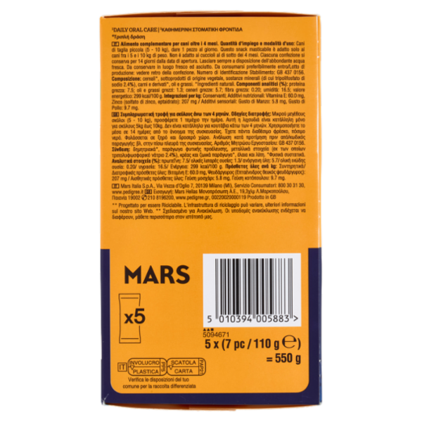 Pedigree Dentastix Snack per igiene orale Cane Piccolo 35 Pezzi 550 g