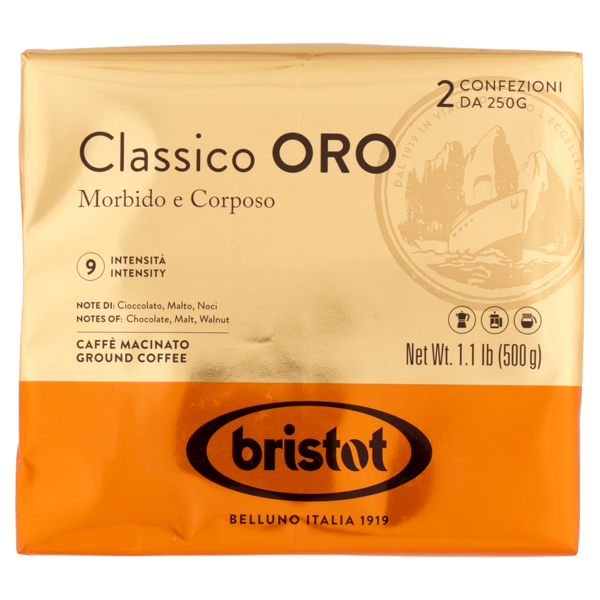 bristot Classico Oro Caffè Macinato 2 x 250 g