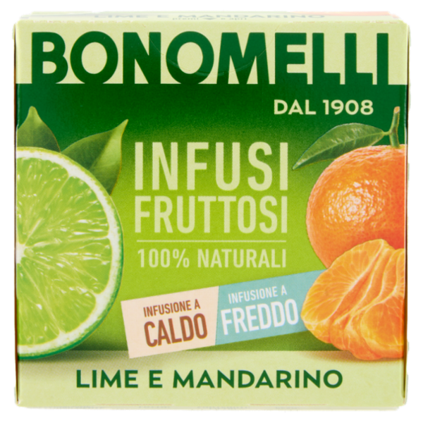 Bonomelli Infusi Fruttosi 100% Naturali Lime e Mandarino 12 Filtri 24 g