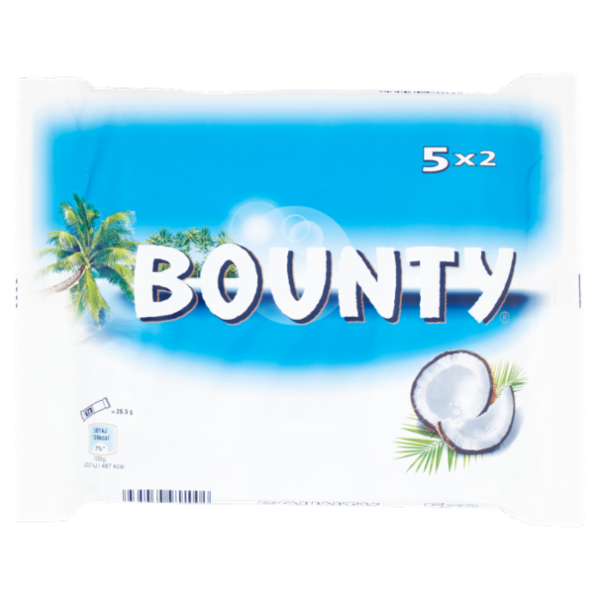 Bounty Snack al cioccolato con ripieno di cocco 5 x (2 x 28,5 g)