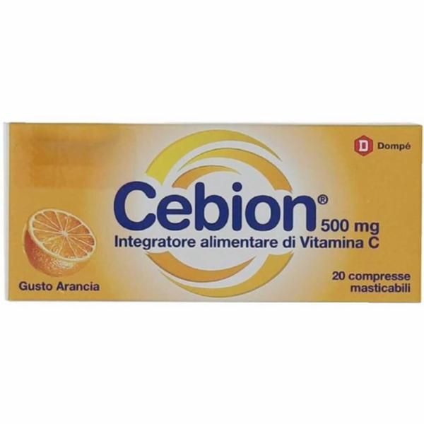 Cebion Masticabile Arancia Vitamina C 500mg 20 Capsule