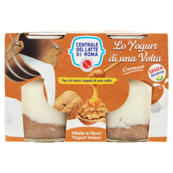 Centrale del Latte di Roma lo Yogurt di una Volta Cremoso Miele e Noci Yogurt Intero 2 x 125 g