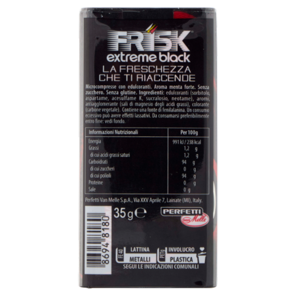 Frisk extreme black Black Mint 50 Mints 35 g