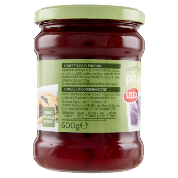 Selex Confettura di Prugne 600 g