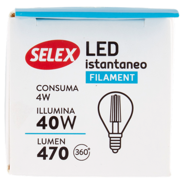 Selex Lampadina Led Minisfera E14 4W Luce Calda
