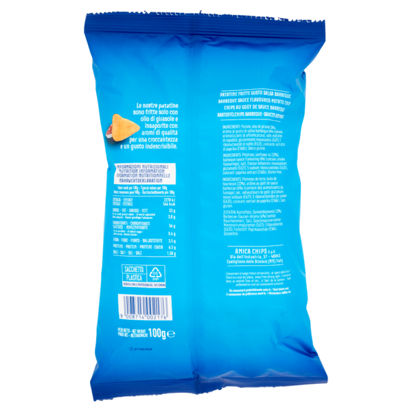 Amica Chips Patatina gusto Salsa B.B.Q 100 g