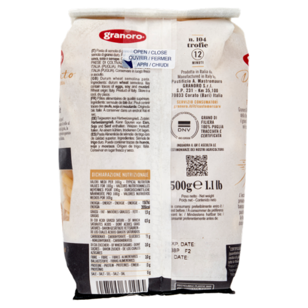 granoro Dedicato n. 104 trofie 500 g