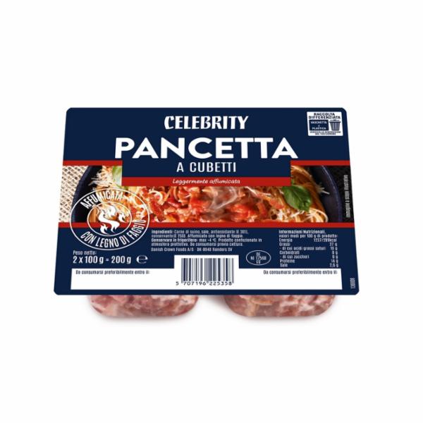 Celebrity Pancetta Affumicata A Cubetti Confezione 2x100 g