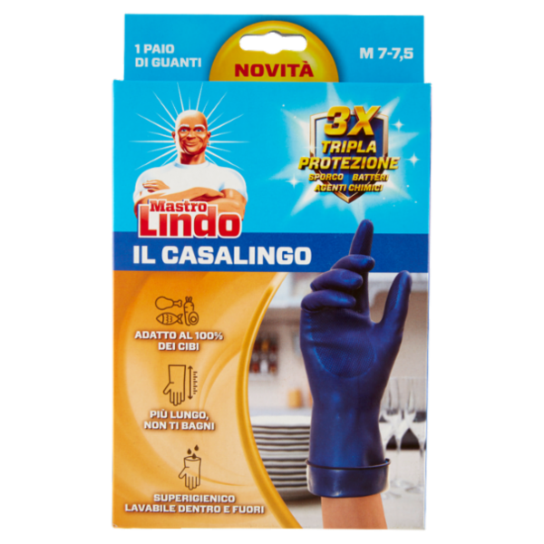 Mastro Lindo il Casalingo Guanti M 7-7,5 1 Paio