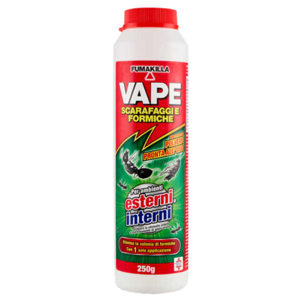 VAPE Scarafaggi e Formiche Insetticida in Polvere Pronta all'Uso 250 g
