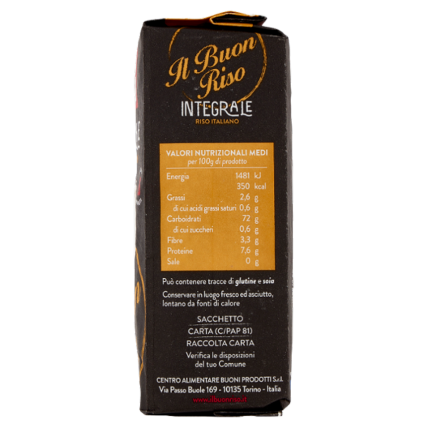 Il Buon Riso Integrale Parboiled Riso Italiano 500 g