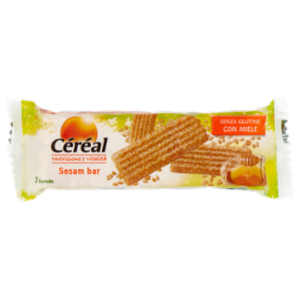 Céréal Nutrizione e Vitalità Sesam Bar, 3 Barrette Di Sesamo Al Miele, Senza Glutine, 50g