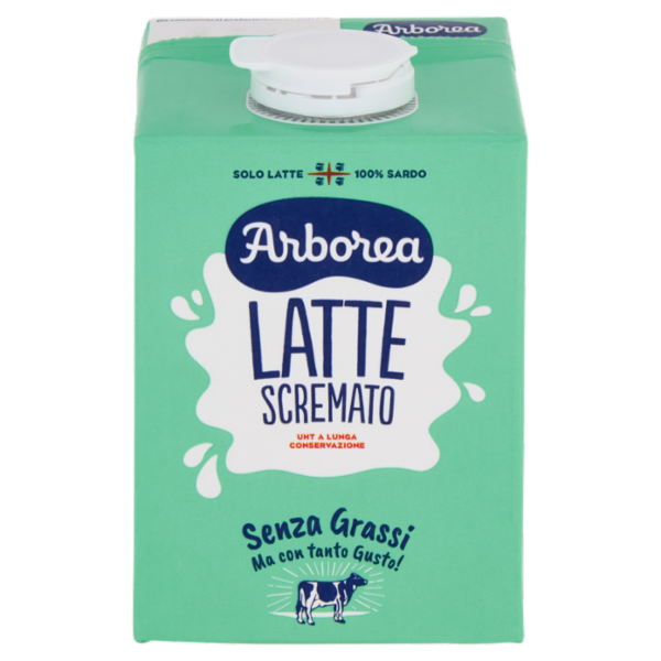 Arborea Latte Scremato UHT a Lunga Conservazione Senza Grassi 500 ml