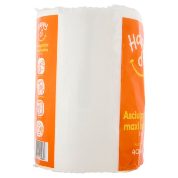 Happy dì Asciugatutto 2 Veli Bobina 400 Strappi