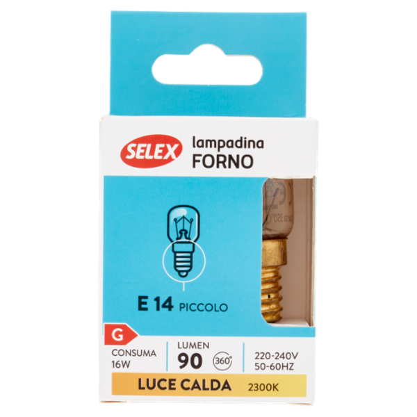Selex Lampadina Incandescenza Pera Forno E14 16W Luce Calda