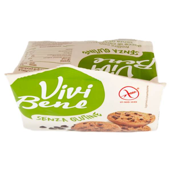 Vivi Bene Senza Glutine Frollini con Gocce di Cioccolato Senza Glutine 200 g