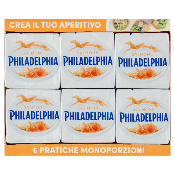 Philadelphia Fantasie formaggio fresco spalmabile al Salmone - 6x25g