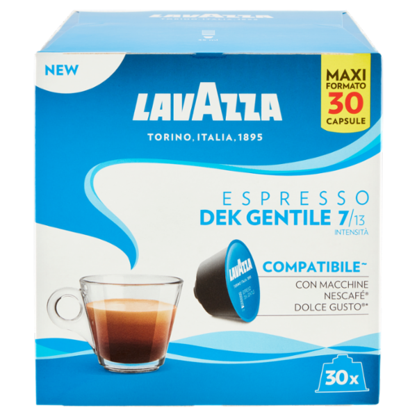 Lavazza Espresso Dek Gentile Compatibile con Macchine Nescafé Dolce Gusto* 30 x 8 g