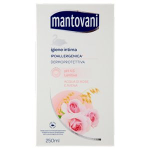 Mantovani Igiene Intima PH 4.5 Lenitiva Acqua Di Rose e Avena 250 Ml