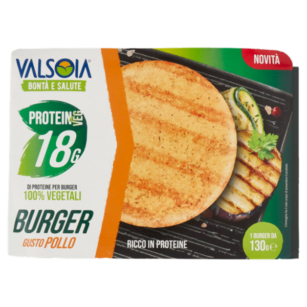 Valsoia Bontà e Salute Protein Veg 18G Burger Gusto Pollo 130 g
