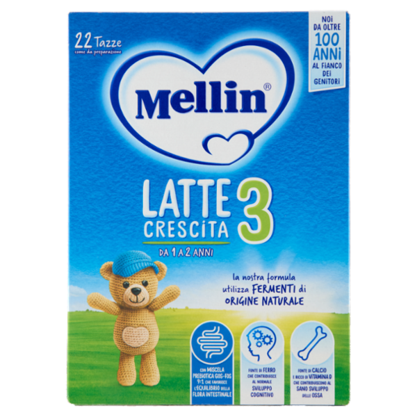 MELLIN 3 - Latte di Crescita in Polvere per Bambini da 1 a 2 anni 770g