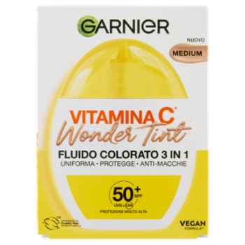 Garnier Vitamina C* Wonder Tint Fluido Colorato 3 In 1 SPF 50+ Medium 40 Ml