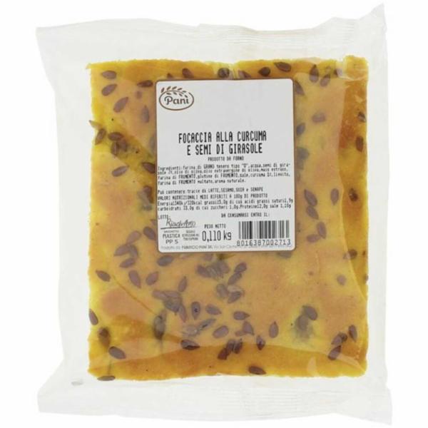 Pani' Focaccia Curcuma e Semi Di Girasole 110g