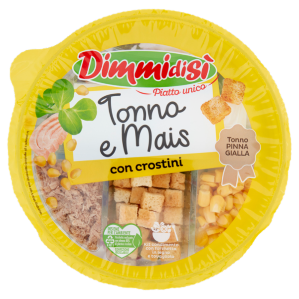 DimmidiSì Piatto unico Tonno e Mais con crostini 145 g